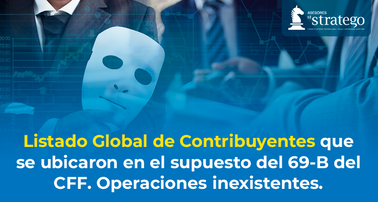 Listado Global de Contribuyentes que se ubicaron en el supuesto del 69-B del CFF. Operaciones inexistentes.