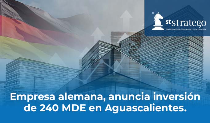 Empresa alemana, anuncia inversión de 240 MDE en Aguascalientes.