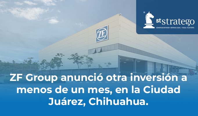 ZF Group anunció otra inversión a menos de un mes, en la Ciudad Juárez, Chihuahua.