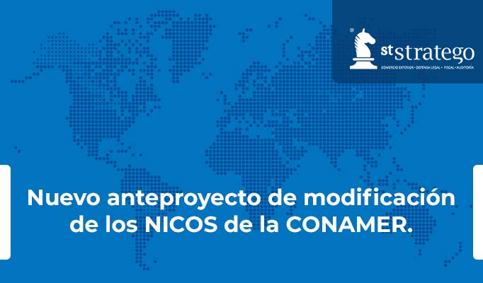 Nuevo anteproyecto de modificación de los NICOS de la CONAMER.