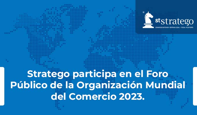 Stratego participa en el Foro Público de la Organización Mundial del Comercio 2023.