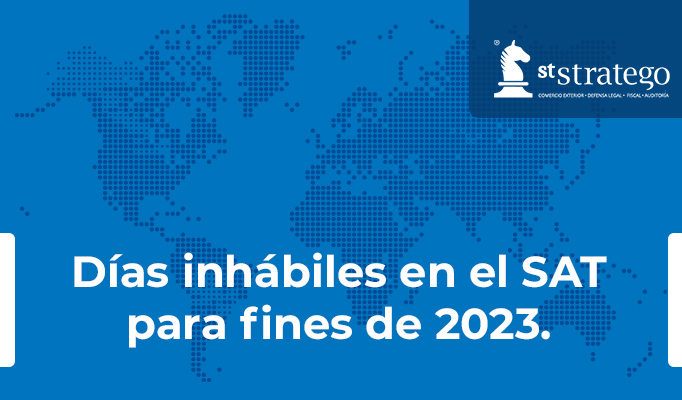 Días inhábiles en el SAT para fines de 2023.