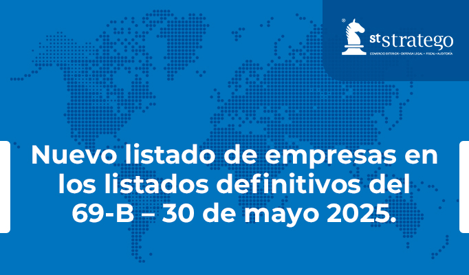 Listado de empresas en los listados definitivos del 69-b – 30 de mayo 2025.